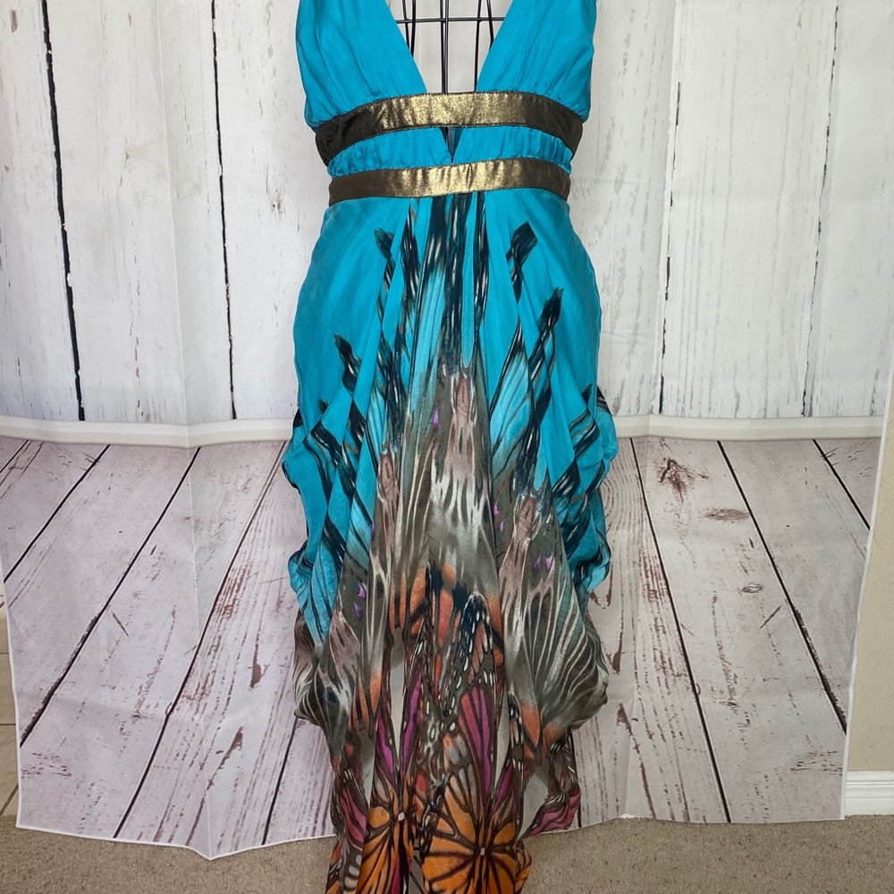 Bebe Maxi Dress 100% silk - Picture 5 of 12